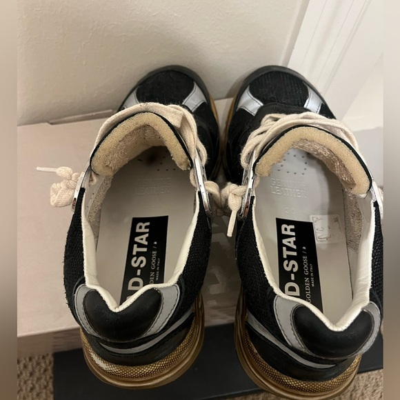 Women's Dad-Star in black mesh and nappa with ice-colored star. - Picture 5 of 12